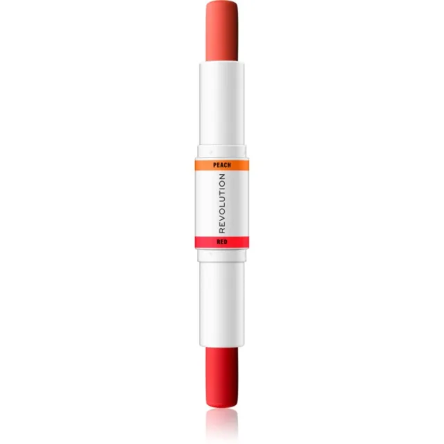 Revolution Colour Correcting korekční tyčinka pro sjednocení barevného tónu pleti odstín Red & Peach 2x4.3 g