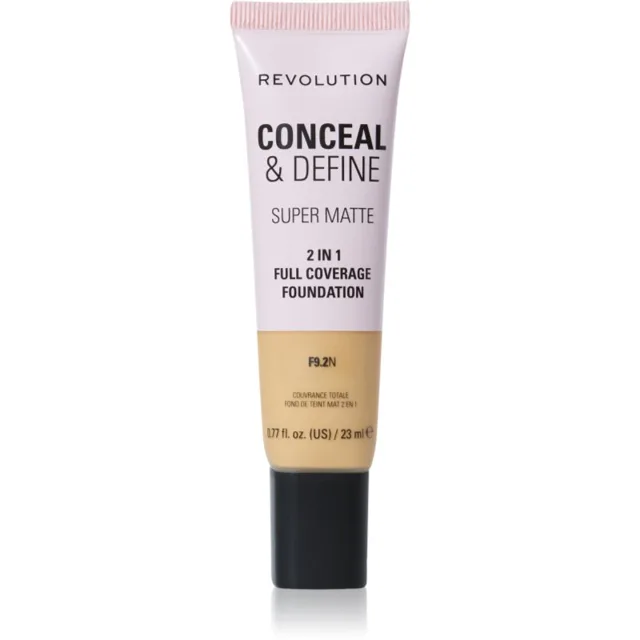 Revolution Conceal & Define matující make-up odstín F9.2N 23 ml