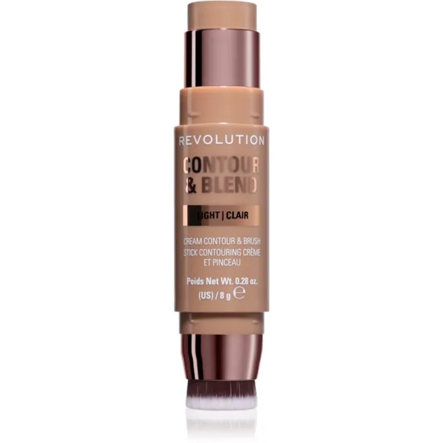 Revolution Contour & Blend Stick konturovací tyčinka se štětcem odstín Light 8 g