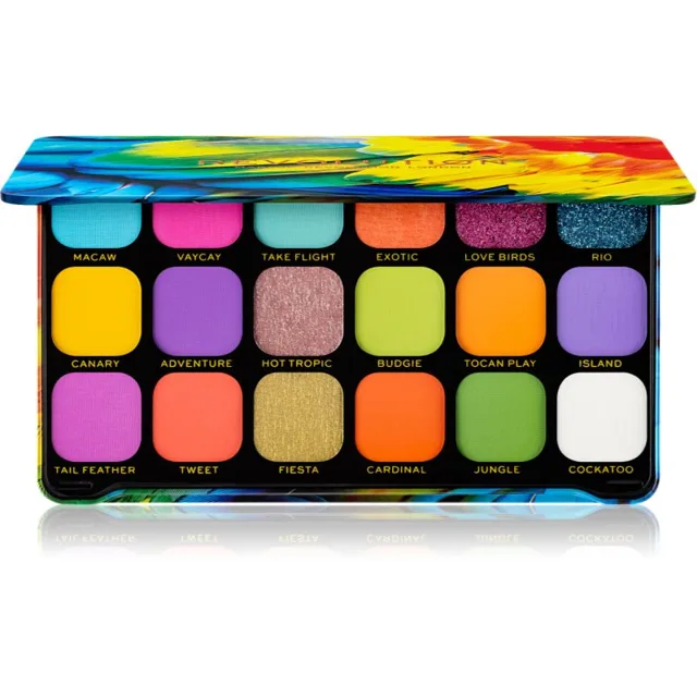 Revolution Forever Flawless paleta očních stínů odstín Bird of Paradise 18x1.1 g