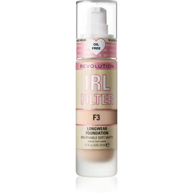 Revolution IRL Filter dlouhotrvající matující make-up odstín F3 23 ml