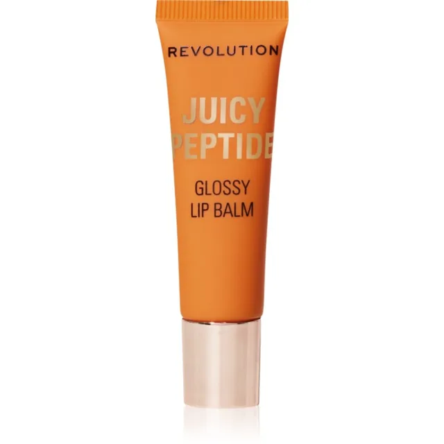 Revolution Juicy Peptide Lip Balm balzám na rty s peptidy odstín Peach Bellini Orange 8 ml