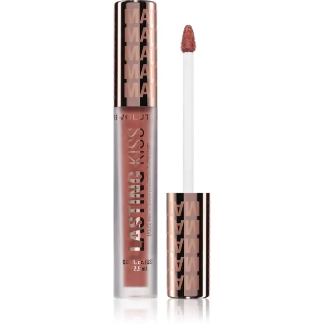 Revolution Lasting Kiss Liquid Matte Stain lehká tekutá matná rtěnka odstín Ballet Pink 2.5 ml
