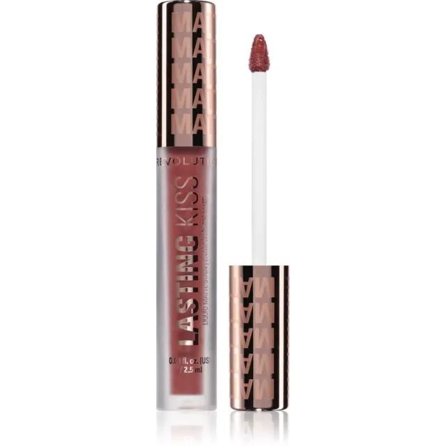 Revolution Lasting Kiss Liquid Matte Stain lehká tekutá matná rtěnka odstín Sultry Mauve 2.5 ml