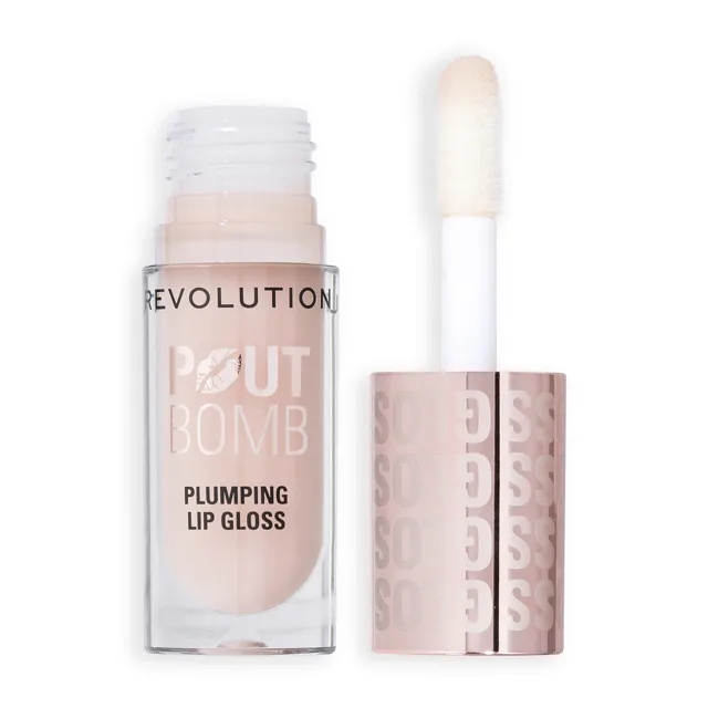 Revolution Lesk na rty Pout Bomb Plumping Lip Gloss 4,6 ml Milky Sheer Holo