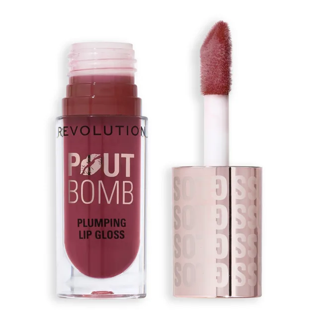 Revolution Lesk na rty Pout Bomb Plumping Lip Gloss 4,6 ml Rosewood Rose Pink