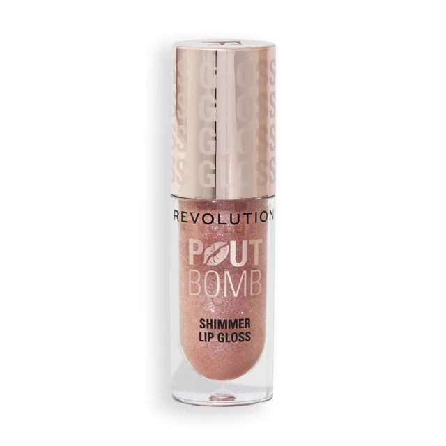 Revolution Lesk na rty Pout Bomb Shimmer Lip Gloss 4,5 ml Glimmer Nude
