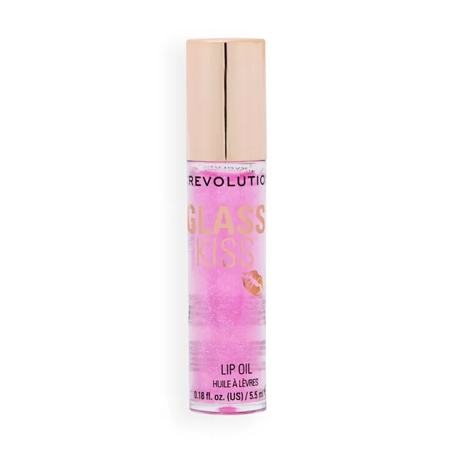 Revolution Olej na rty Glass Kiss Lip Oil 5,5 ml Enchanted Purple Shimmer