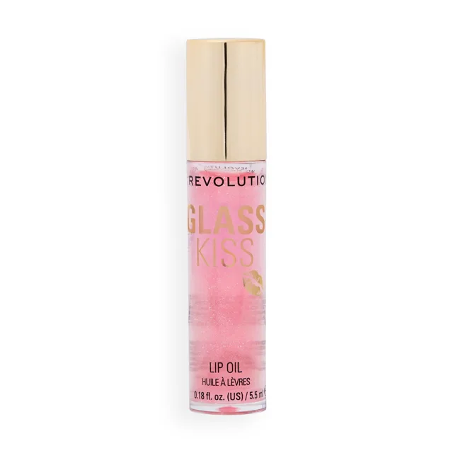 Revolution Olej na rty Glass Kiss Lip Oil 5,5 ml Fairytale Peach Shimmer