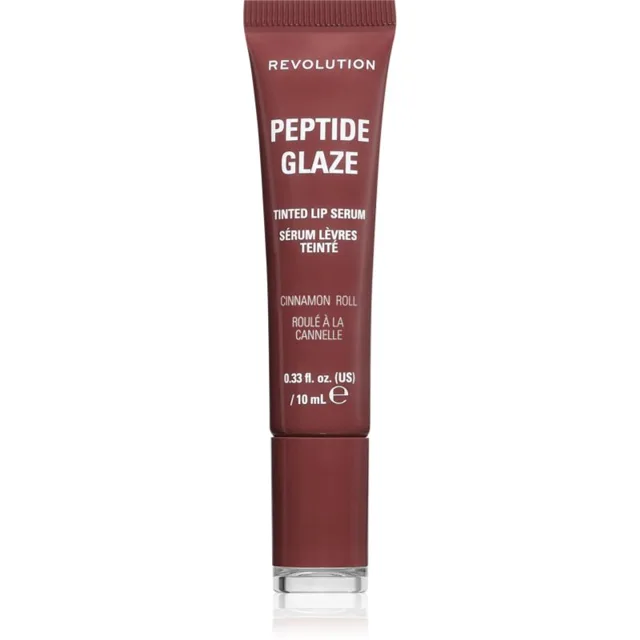 Revolution Peptide Glaze Tinted Lip Serum vyhlazující sérum na rty odstín Cinnamon Roll 1 ks