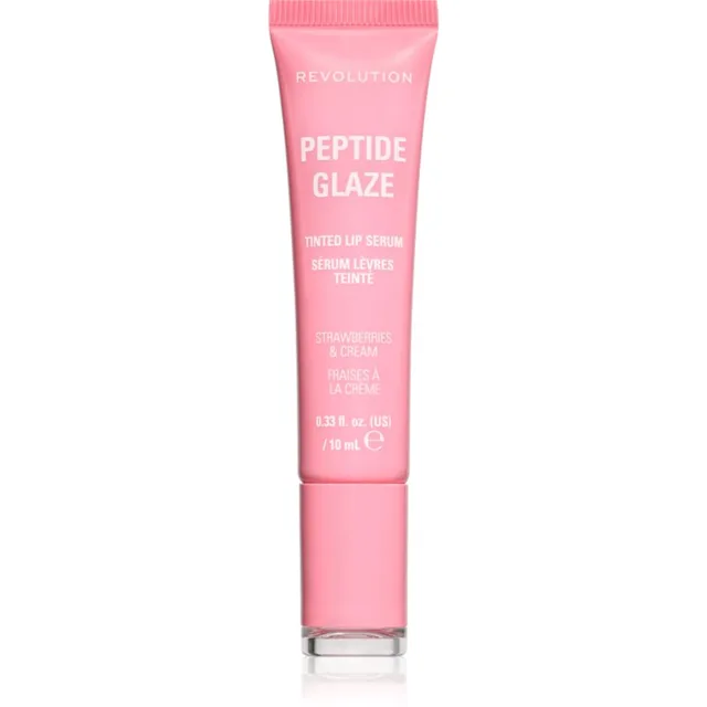 Revolution Peptide Glaze Tinted Lip Serum vyhlazující sérum na rty odstín Strawberries & Cream 1 ks