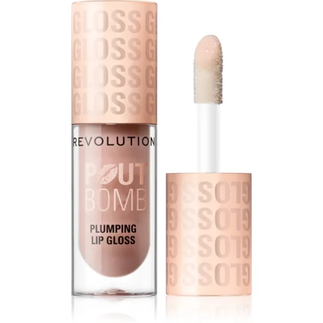 Revolution Pout Bomb lesk na rty se zvětšujícím efektem odstín Milky Sheer Holo 4.6 ml