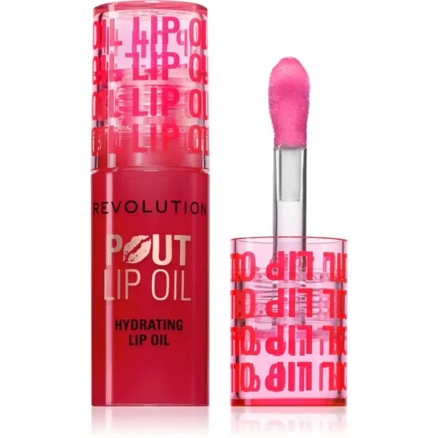 Revolution Pout Lip olej na rty s hydratačním účinkem odstín Cherry Red 3 ml