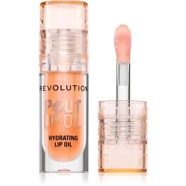 Revolution Pout Lip olej na rty s hydratačním účinkem odstín Honey Shimmer 3 ml
