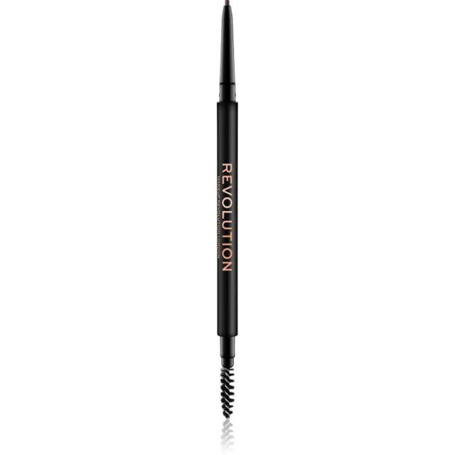 Revolution Precise Brow Pencil precizní tužka na obočí s kartáčkem odstín Dark Brown 0.05 g