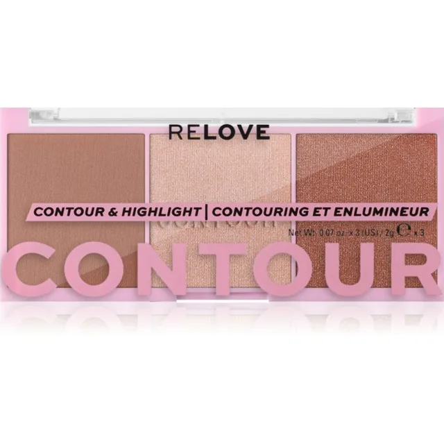 Revolution Relove Colour Play Contour Trio Palette konturovací paletka odstín Baked Sugar 6 g