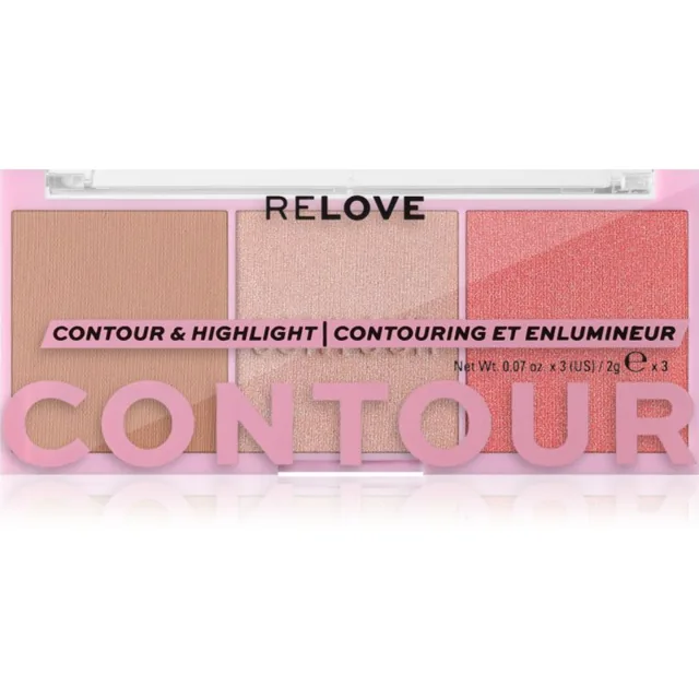 Revolution Relove Colour Play Contour Trio Palette konturovací paletka odstín Sugar 6 g