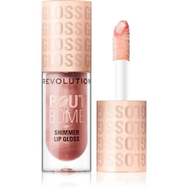 Revolution Shimmer Gloss třpytivý lesk na rty odstín Shine Pink 4.5 ml