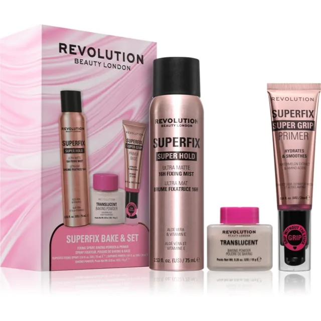 Revolution Superfix Bake Set dárková sada na obličej 1 ks