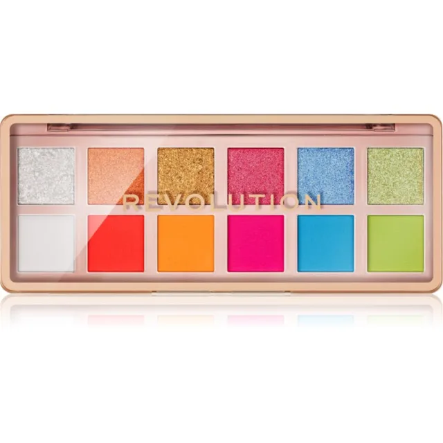 Revolution The Icon Palette paletka očních stínů odstín The Vibrant Icon Brights Palette 12x0.7 g