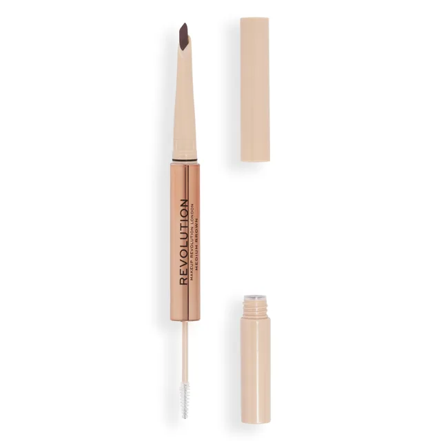 Revolution Tužka na obočí Fluffy Duo 1 ks Medium Brown