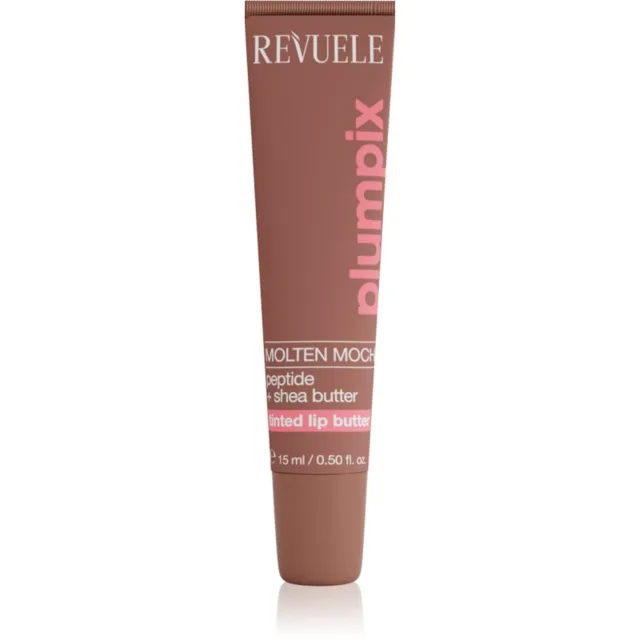 Revuele Plumpix Molten Mocha tónovací balzám na rty odstín Sheer Brown 15 ml