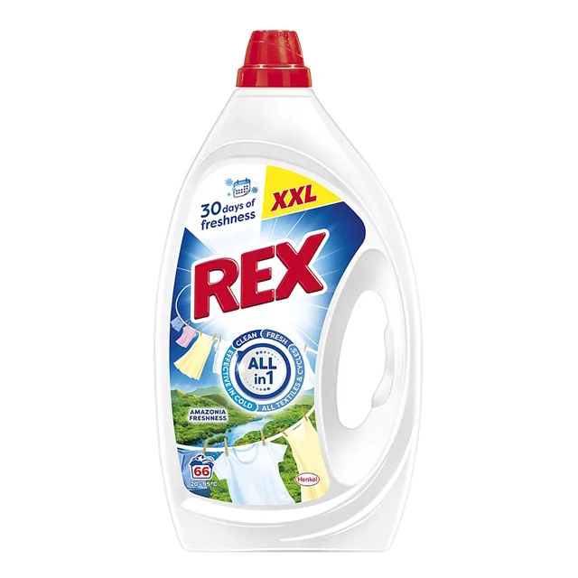 REX Prací gel Amazonia Freshness 66 praní 2,97 l