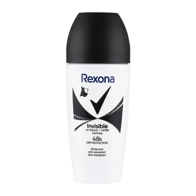 Rexona Antiperspirant roll-on pro ženy Invisible Black & White 50 ml