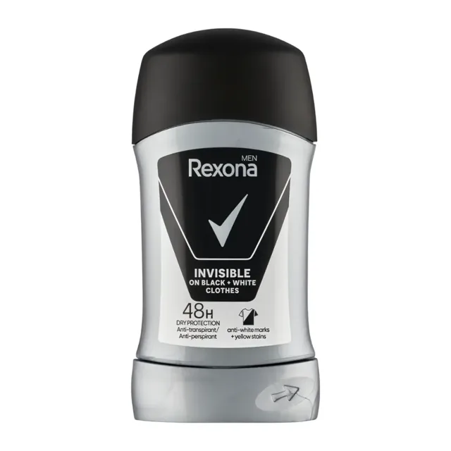 Rexona Antiperspirant tuhý pro muže Invisible on Black+White clothes  50 ml