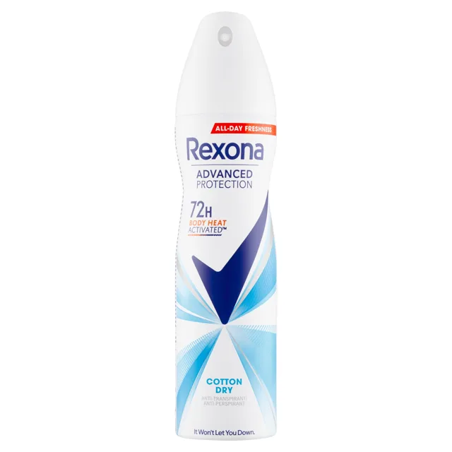 Rexona Antiperspirant ve spreji Advanced Protection Cotton Dry 150 ml