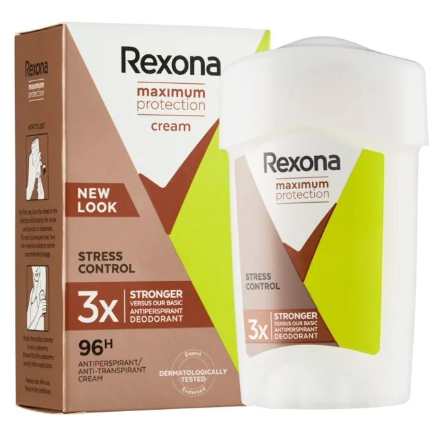 REXONA  Maximum Protection Stress Control tuhý krémový antiperspirant 45 ml