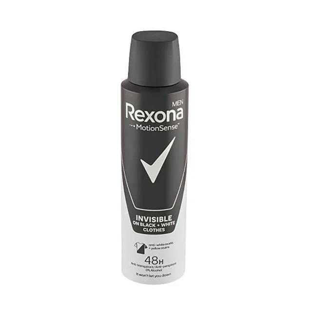 REXONA nvisible on Black+White clothes men antiperspirant sprej 150 ml