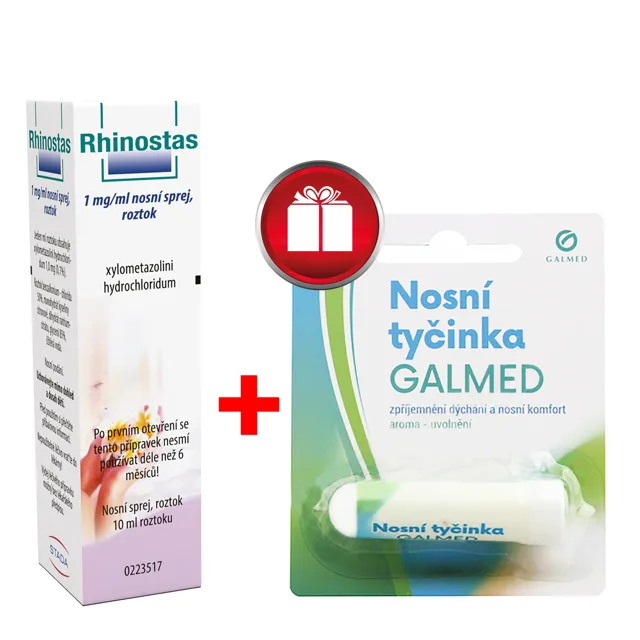 Rhinostas 1mg/ml nas spr sol 10ml+Dárek Nosní inhl