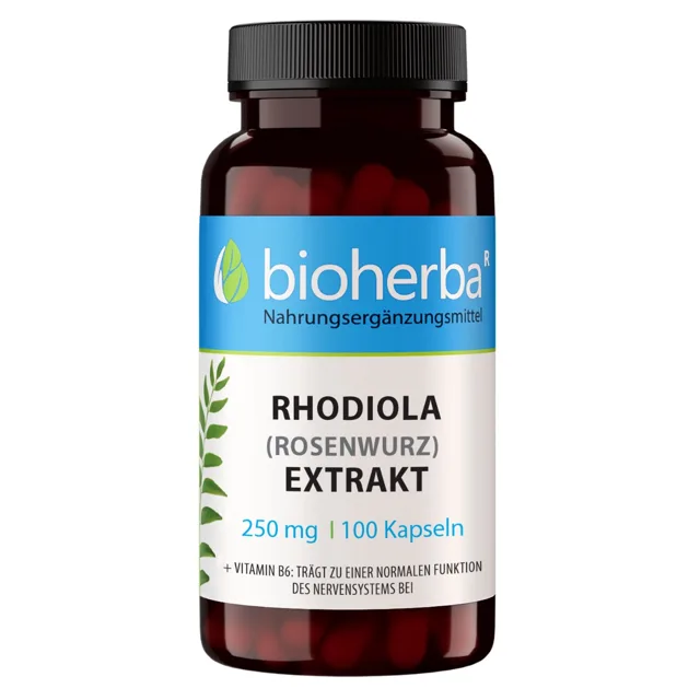 Rhodiola extrakt 250 mg – 100 kapslí – Bioherba