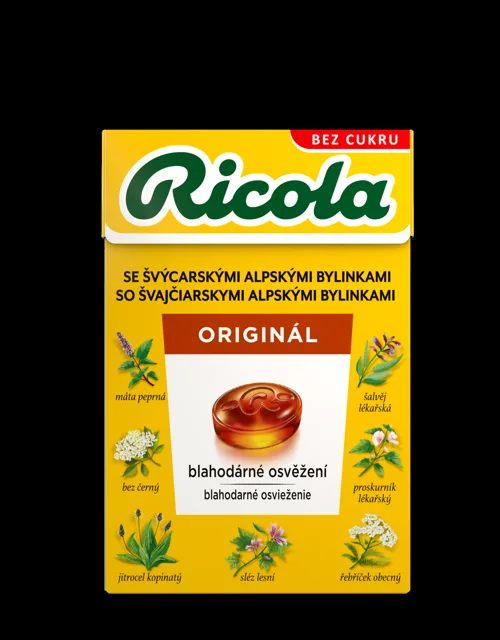 RICOLA Bylinný Originál bez cukru 40g