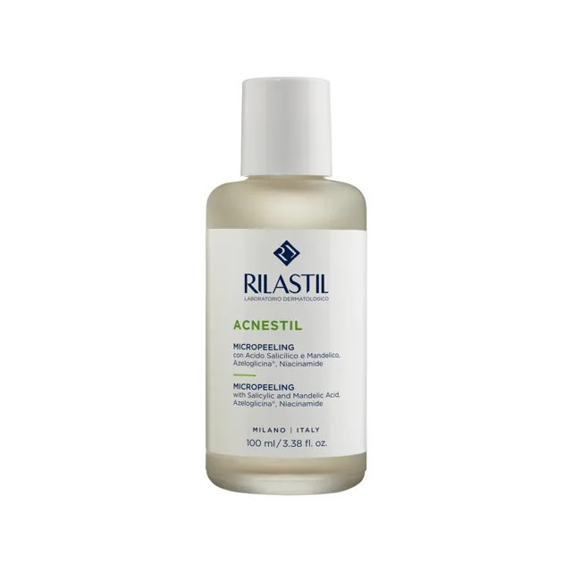 Rilastil Acnestil Micropeeling exfoliační mléko na problematickou pleť 100 ml