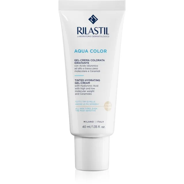 Rilastil Aqua Color tónovaný gel krém s hydratačním účinkem odstín Light 40 ml