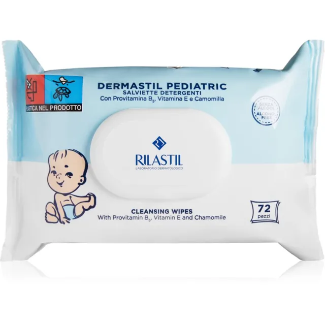 Rilastil Dermastil Pediatric jemné čisticí ubrousky pro děti 72 ks