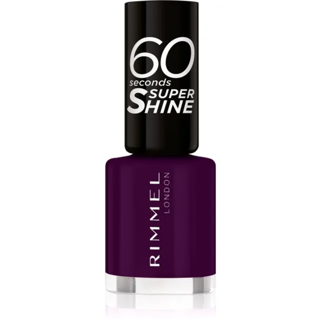 Rimmel 60 Seconds Super Shine lak na nehty odstín 345 Black Cherries 8 ml