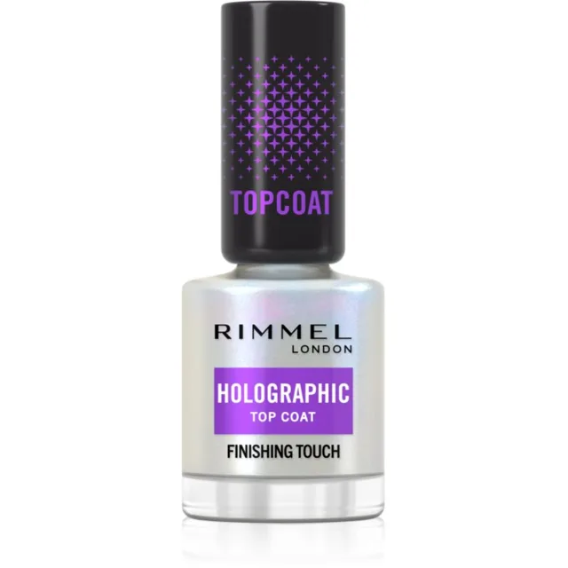 Rimmel Holographic vrchní lak na nehty se třpytkami 12 ml