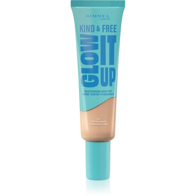 Rimmel Kind & Free Glow It Up lehký hydratační make-up odstín 001 Fair Porcelain 30 ml