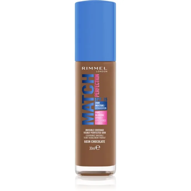 Rimmel Match Perfection tekutý make-up SPF 20 odstín 603N Chocolate 30 ml