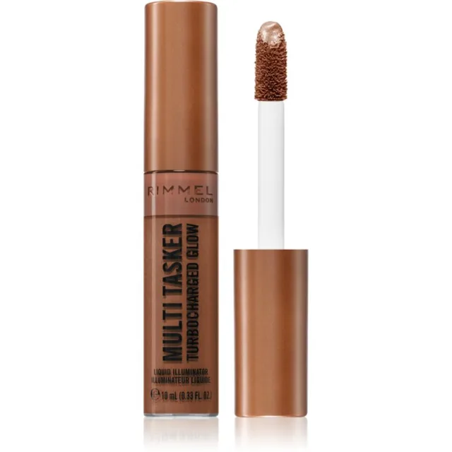 Rimmel Multi-Tasker Turbocharged Glow tekutý rozjasňovač odstín 009 Bougie Girl 10 ml