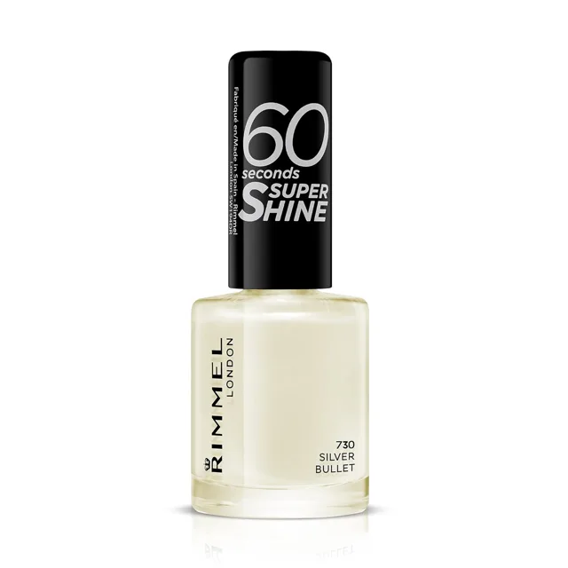 Rimmel Rimmel, 60 Seconds Super Shine, odstín 730 Silver bullet, 8 ml