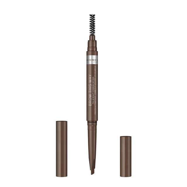 Rimmel Tužka na obočí s kartáčkem Brow This Way (Fill & Sculpt Eyebrow Definer) 0,25 g 002 Medium Brown