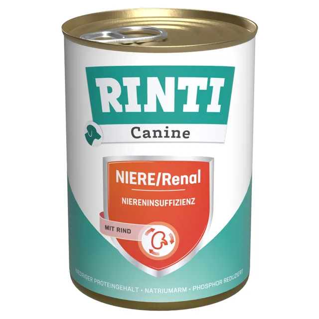 RINTI Canine Kidney/Renal s hovězím, 400 g - 12 x 400 g