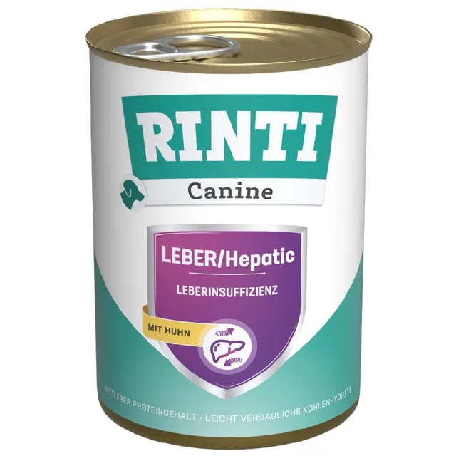 RINTI Canine Liver/Hepatic s kuřecím - 12 ks (12 x 400 g)