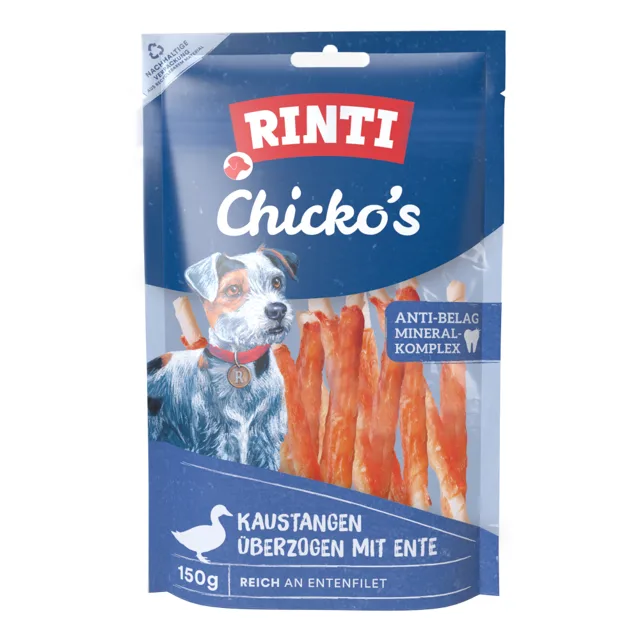 RINTI Chicko malé žvýkací tyčinky - výhodné balení: kachna 18 x 150 g