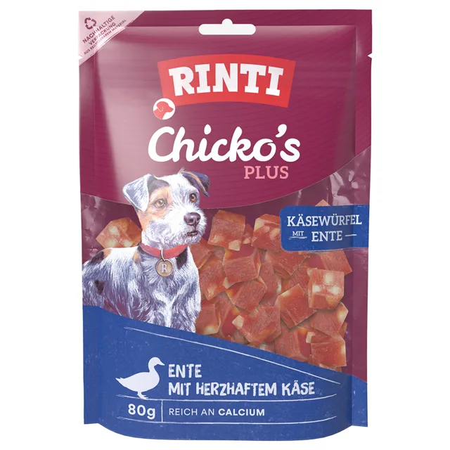 RINTI Chicko Plus kostky kachní a sýr - 80 g