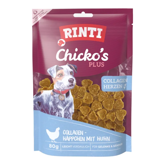 RINTI Chicko's Plus Collagen Hearts -  80 g kuřecí
